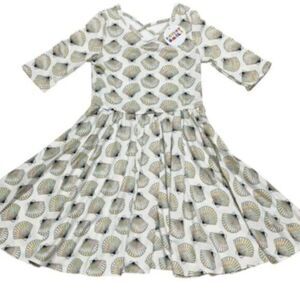 NWT Dot Dot Smile Toddler Girls Sea Shell Print Ballerina Dress - Size 2T